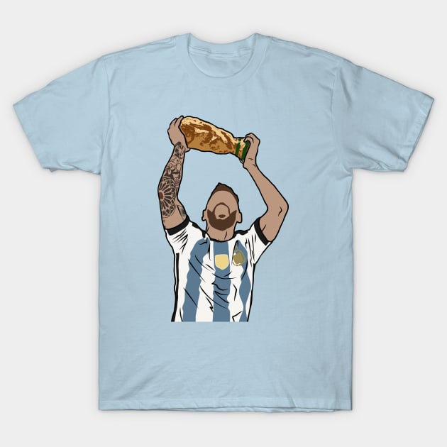 Messi World Cup Celebration T-Shirt by rattraptees